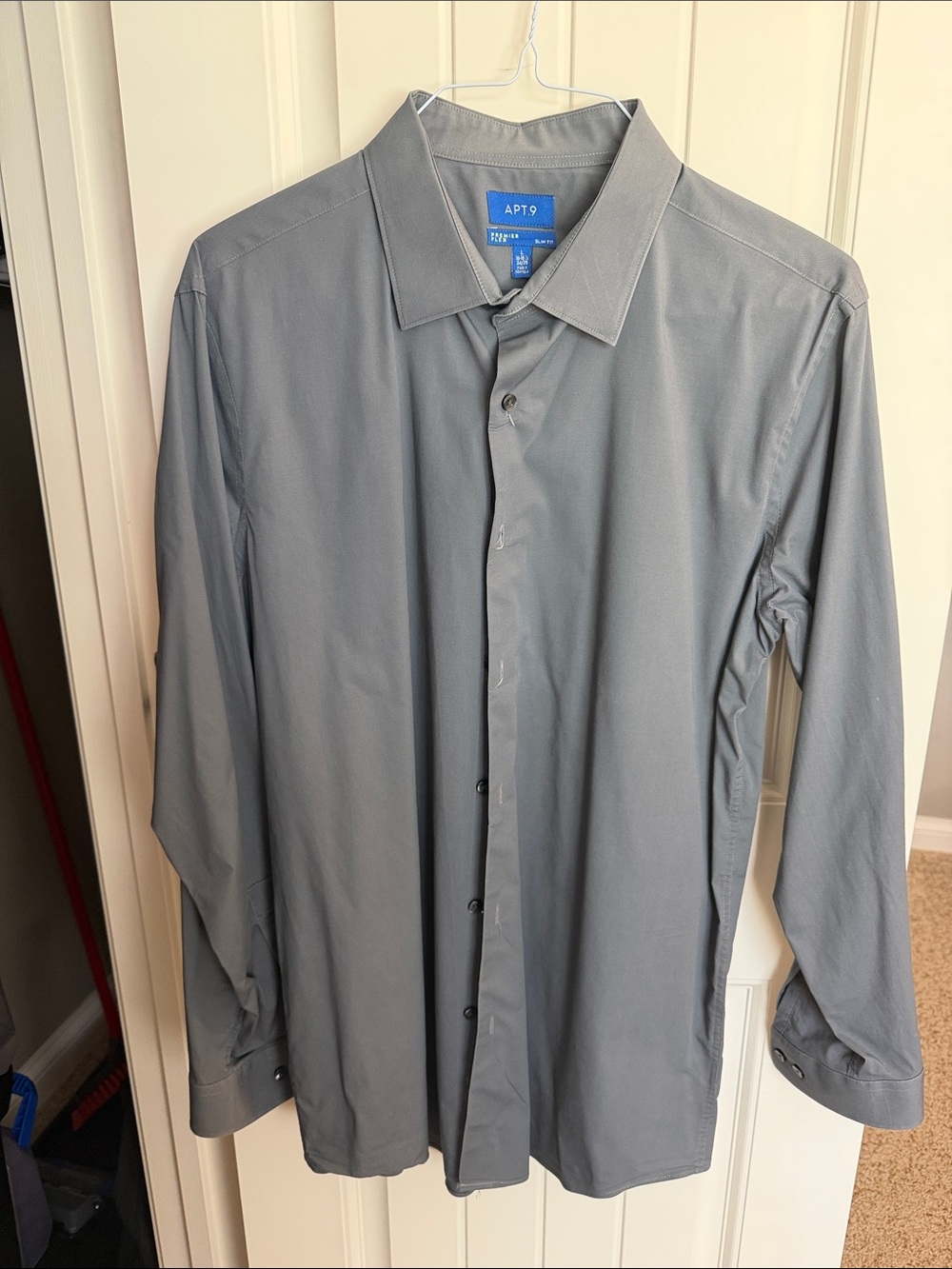 Apt. 9 Men's Slate Gray Button-Down Dress Shirt